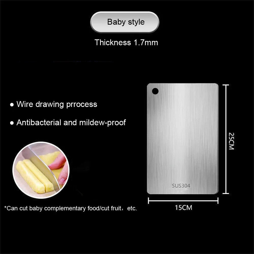 Stainless Steel Double-Sided Chopping Board