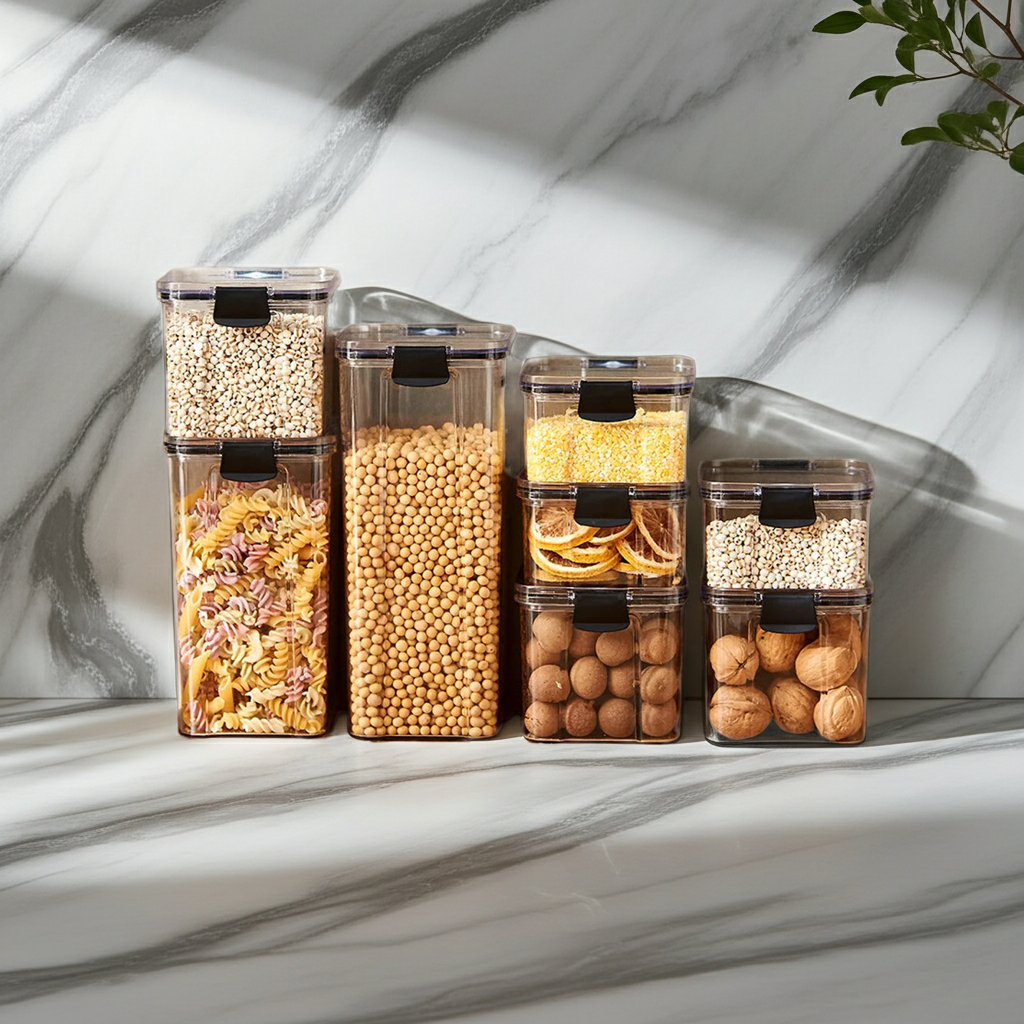 Airtight Kitchen Grain Storage Jars – Moisture Proof Set