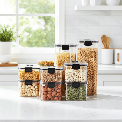 Airtight Kitchen Grain Storage Jars – Moisture Proof Set