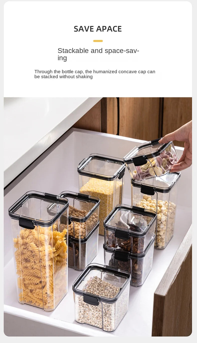 Airtight Kitchen Grain Storage Jars – Moisture Proof Set