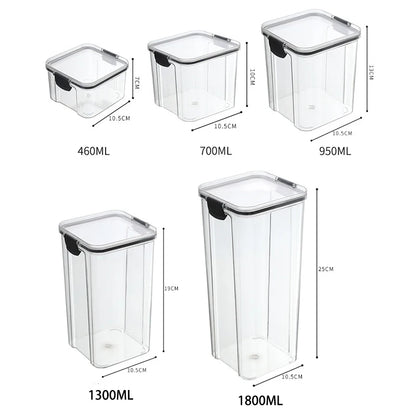 Airtight Kitchen Grain Storage Jars – Moisture Proof Set