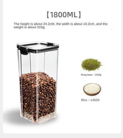 Airtight Kitchen Grain Storage Jars – Moisture Proof Set