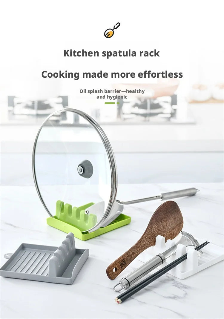 Multifunctional Kitchen Worktop Organizer – Utensil, Lid & Ladle Holder Shelf