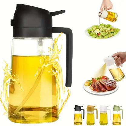 2-in-1 Kitchen Oil Sprayer and Dispenser – Plastic Oil Mister