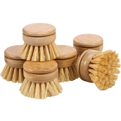 Natural Bamboo Kitchen Dish Brush – Eco-Friendly Pot & Stove Scrubber
