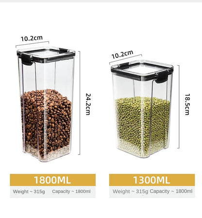 Airtight Kitchen Grain Storage Jars – Moisture Proof Set