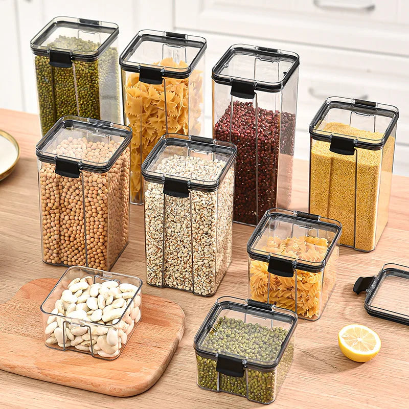 Airtight Kitchen Grain Storage Jars – Moisture Proof Set
