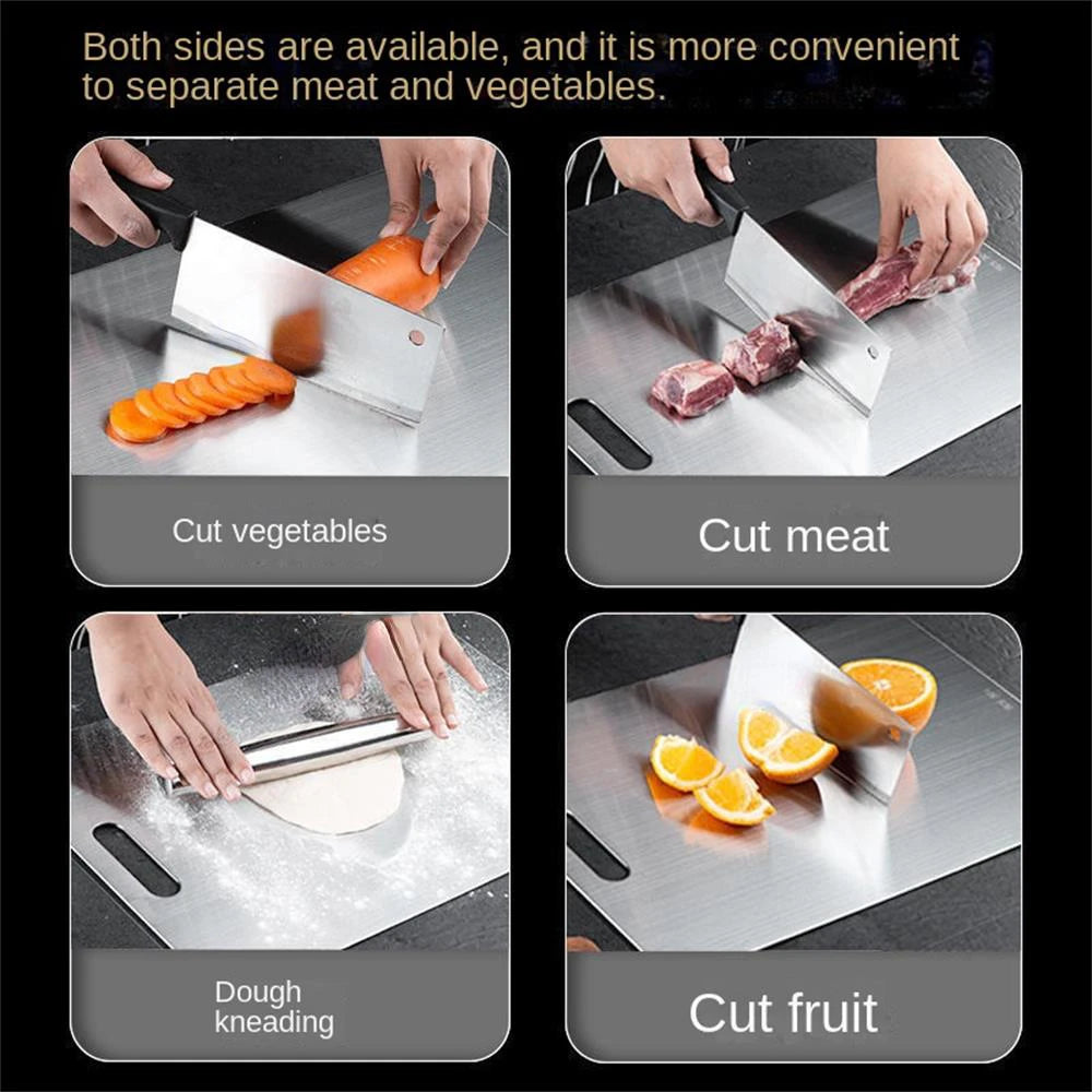 Stainless Steel Double-Sided Chopping Board