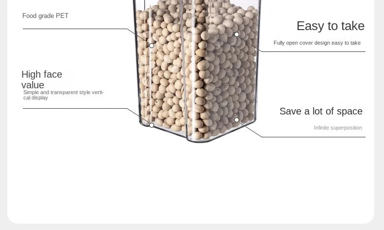 Airtight Kitchen Grain Storage Jars – Moisture Proof Set