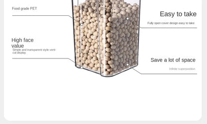 Airtight Kitchen Grain Storage Jars – Moisture Proof Set
