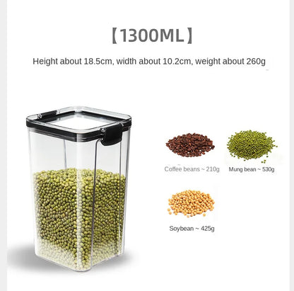 Airtight Kitchen Grain Storage Jars – Moisture Proof Set