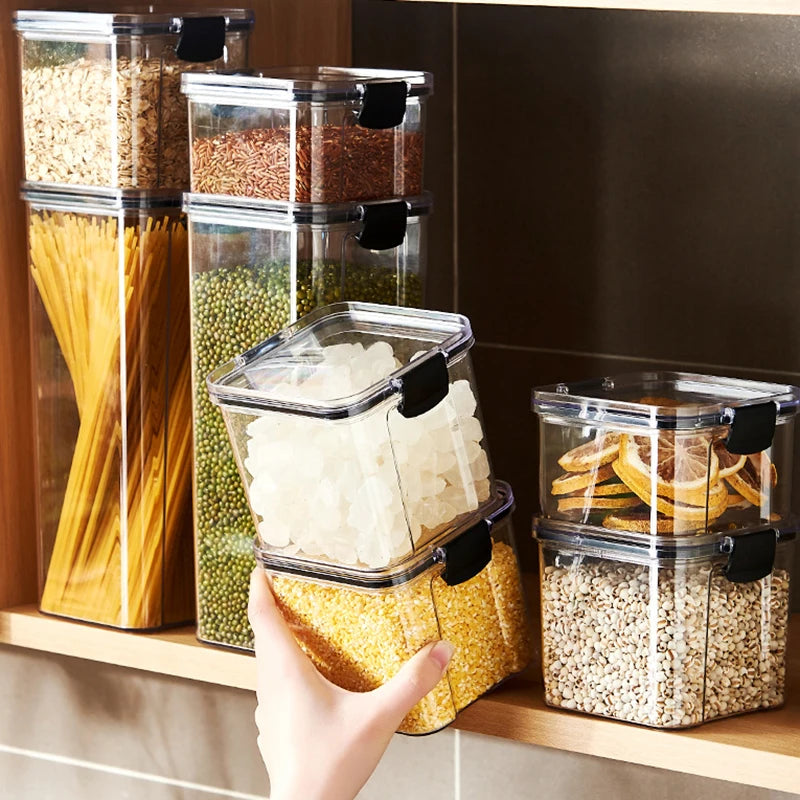 Airtight Kitchen Grain Storage Jars – Moisture Proof Set