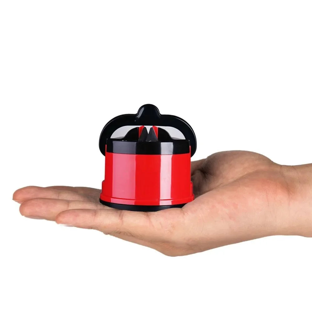 Easy & Safe Kitchen Knife Sharpener with Suction Base for Chef & Damascus Knives