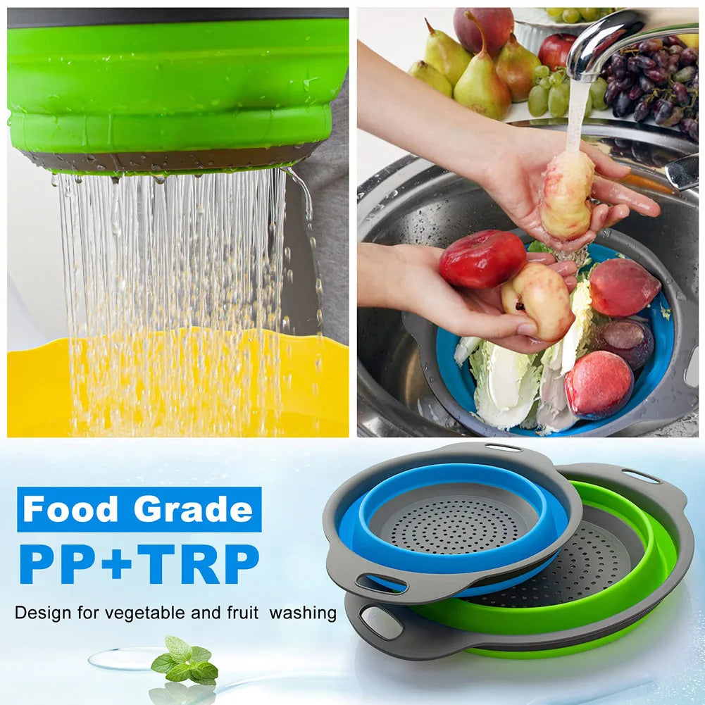 Silicone Folding Vegetable & Fruit Washing Basket