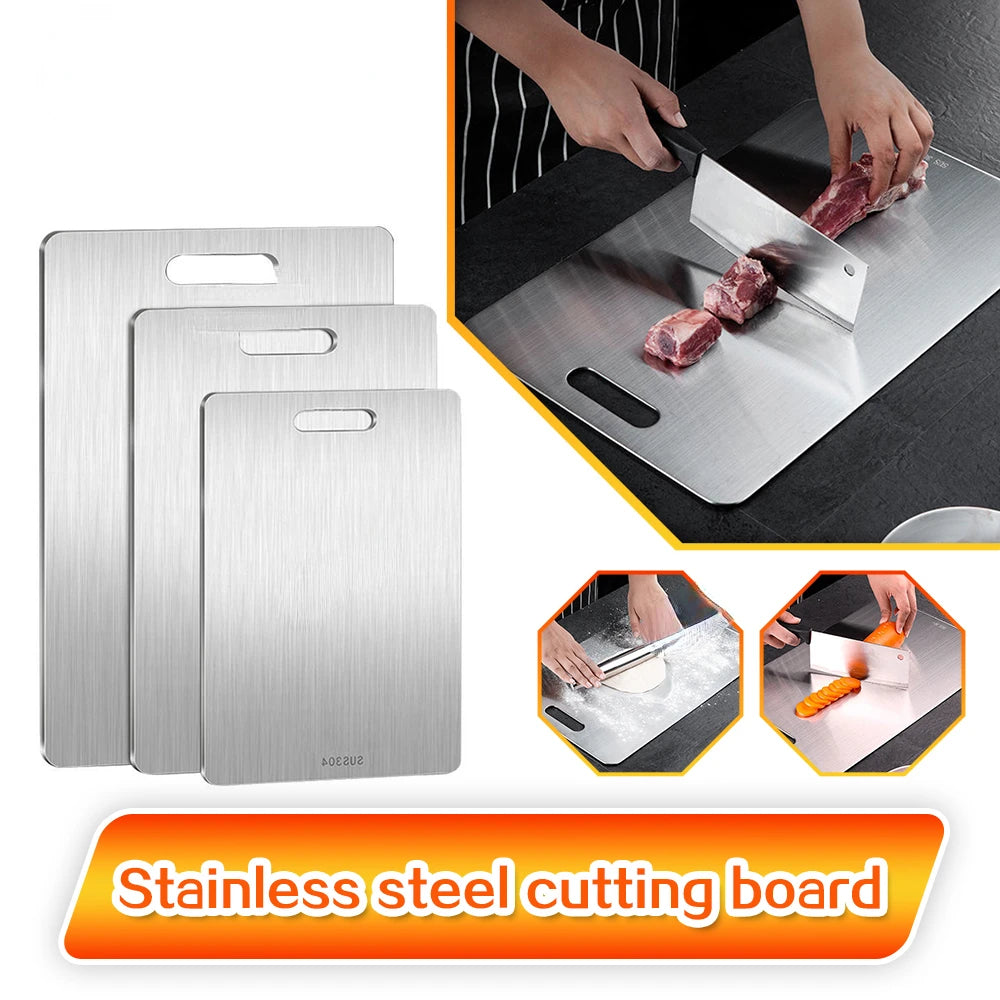 Stainless Steel Double-Sided Chopping Board
