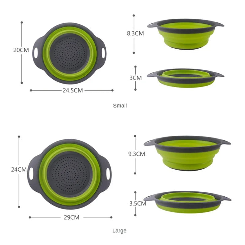 Silicone Folding Vegetable & Fruit Washing Basket