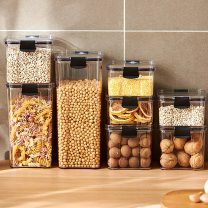 Airtight Kitchen Grain Storage Jars – Moisture Proof Set