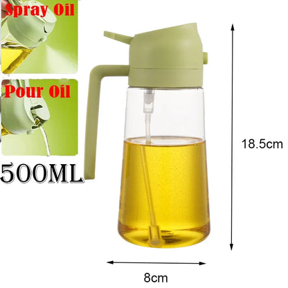 2-in-1 Kitchen Oil Sprayer and Dispenser – Plastic Oil Mister