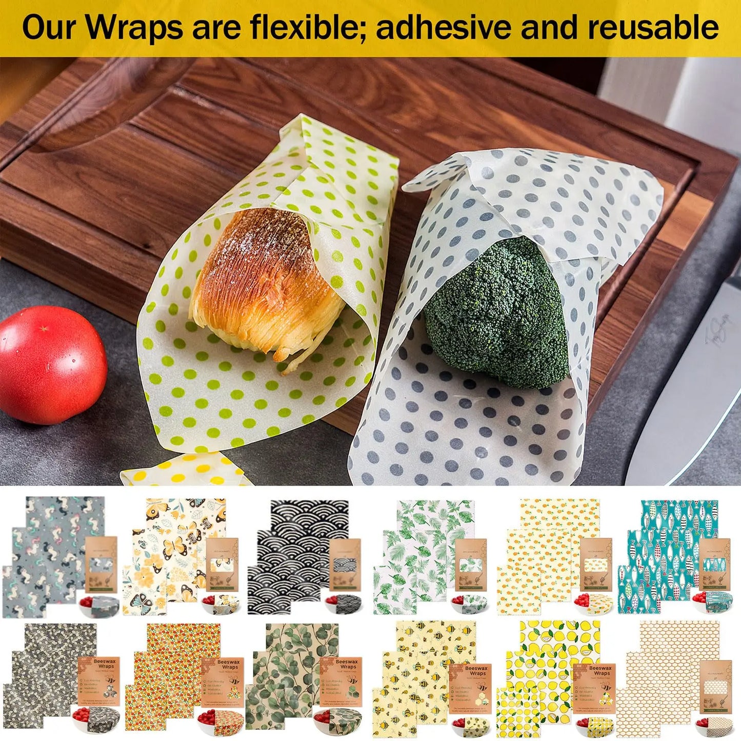 Reusable Beeswax Food Wrap Roll – Eco-Friendly Food Storage