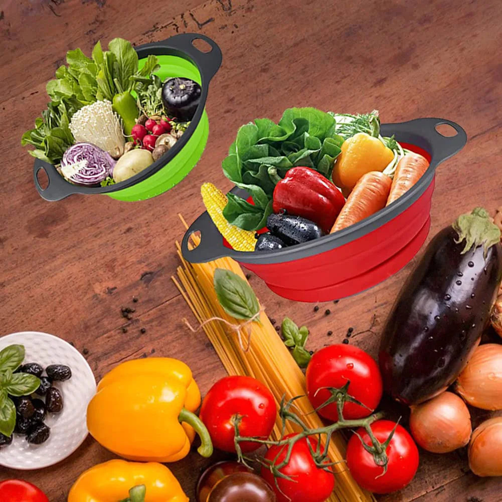 Silicone Folding Vegetable & Fruit Washing Basket