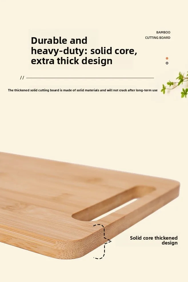 Double-Sided Bamboo Cutting Board with Stand – Anti-Mold Kitchen Chopping Board
