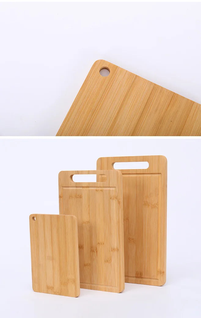 Double-Sided Bamboo Cutting Board with Stand – Anti-Mold Kitchen Chopping Board