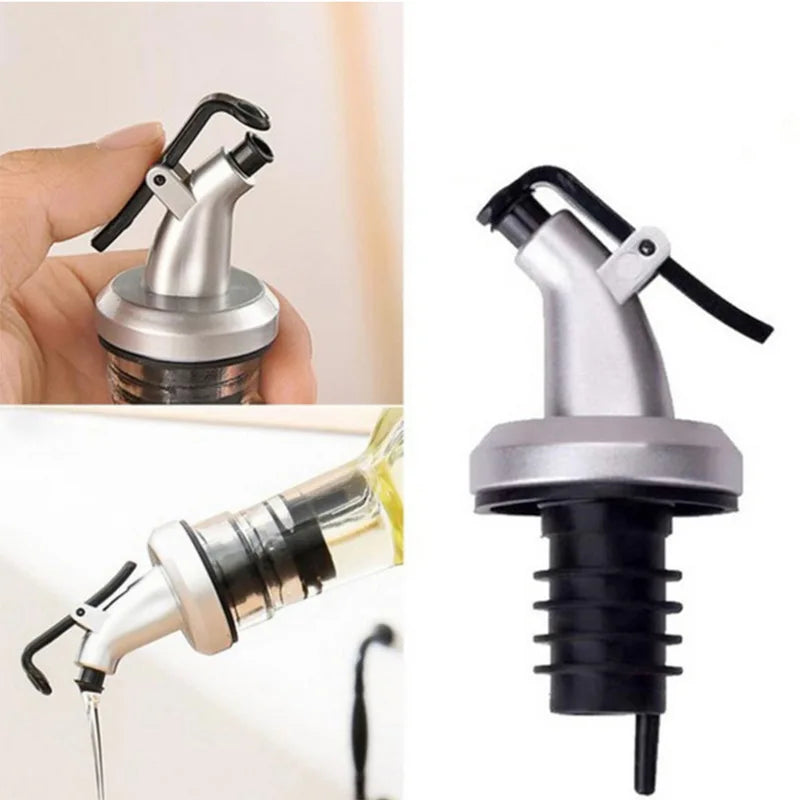 Kitchen Oil Bottle Pourer & Wine Bottle Stopper Dispenser