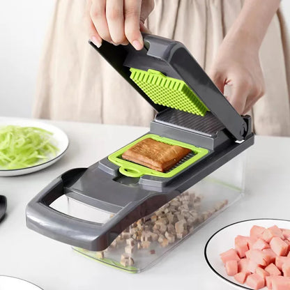 Safe Vegetable Cutter Set with Hand Guard – 33x12cm