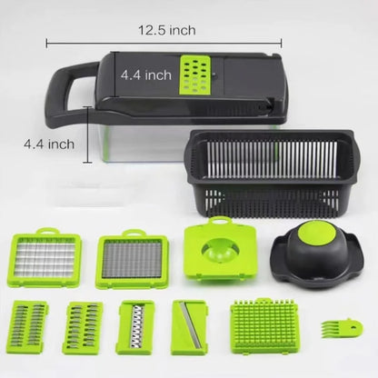 Safe Vegetable Cutter Set with Hand Guard – 33x12cm