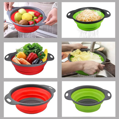 Silicone Folding Vegetable & Fruit Washing Basket