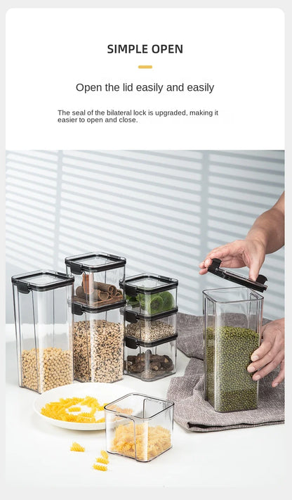 Airtight Kitchen Grain Storage Jars – Moisture Proof Set