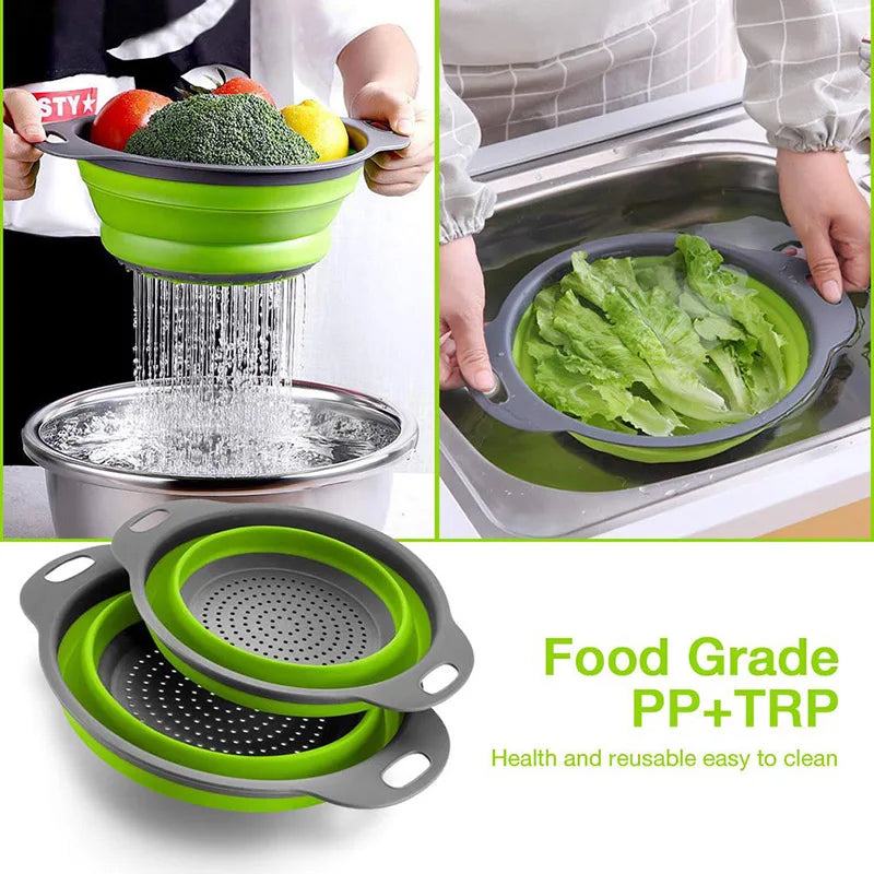 Silicone Folding Vegetable & Fruit Washing Basket
