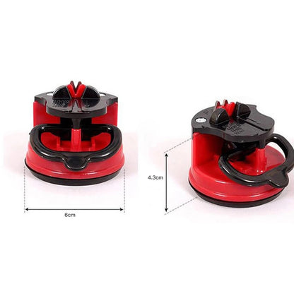 Easy & Safe Kitchen Knife Sharpener with Suction Base for Chef & Damascus Knives