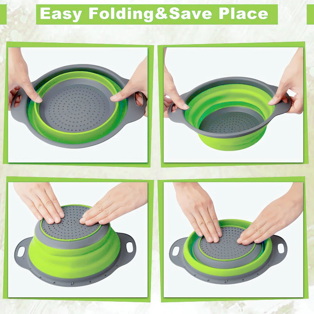 Silicone Folding Vegetable & Fruit Washing Basket