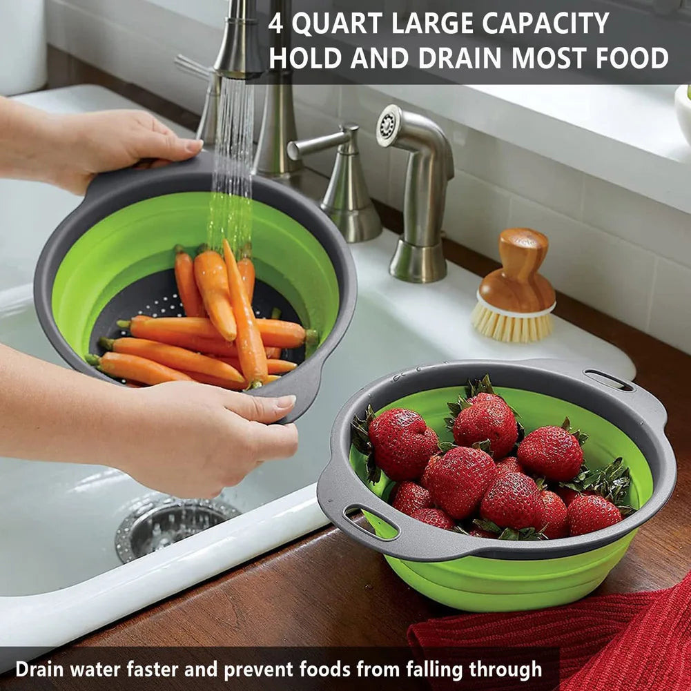 Silicone Folding Vegetable & Fruit Washing Basket