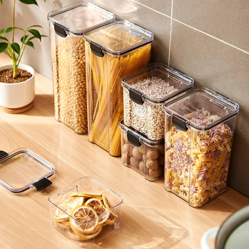 Airtight Kitchen Grain Storage Jars – Moisture Proof Set