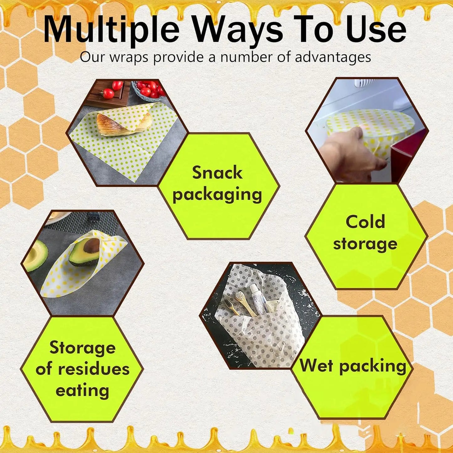 Reusable Beeswax Food Wrap Roll – Eco-Friendly Food Storage