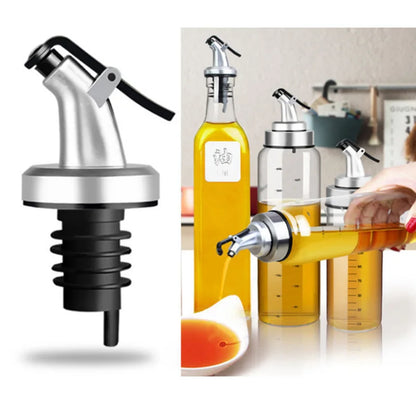 Kitchen Oil Bottle Pourer & Wine Bottle Stopper Dispenser