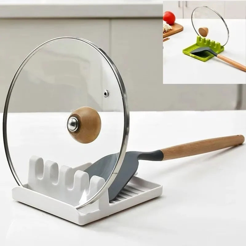Multifunctional Kitchen Worktop Organizer – Utensil, Lid & Ladle Holder Shelf