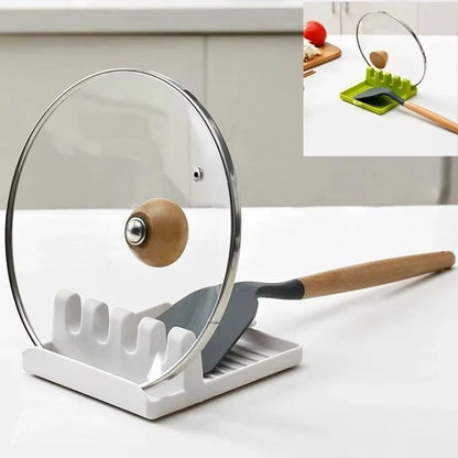 Multifunctional Kitchen Worktop Organizer – Utensil, Lid & Ladle Holder Shelf
