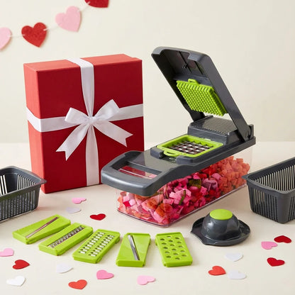 Safe Vegetable Cutter Set with Hand Guard – 33x12cm