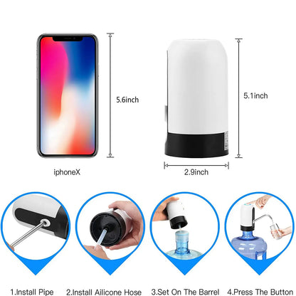 Rechargeable Electric Water Bottle Pump Dispenser