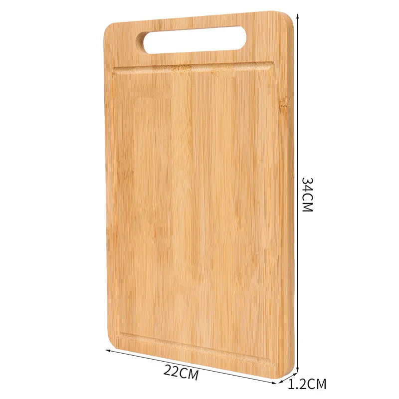 Double-Sided Bamboo Cutting Board with Stand – Anti-Mold Kitchen Chopping Board