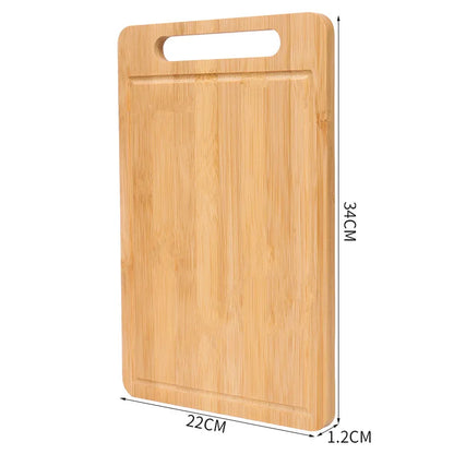 Double-Sided Bamboo Cutting Board with Stand – Anti-Mold Kitchen Chopping Board