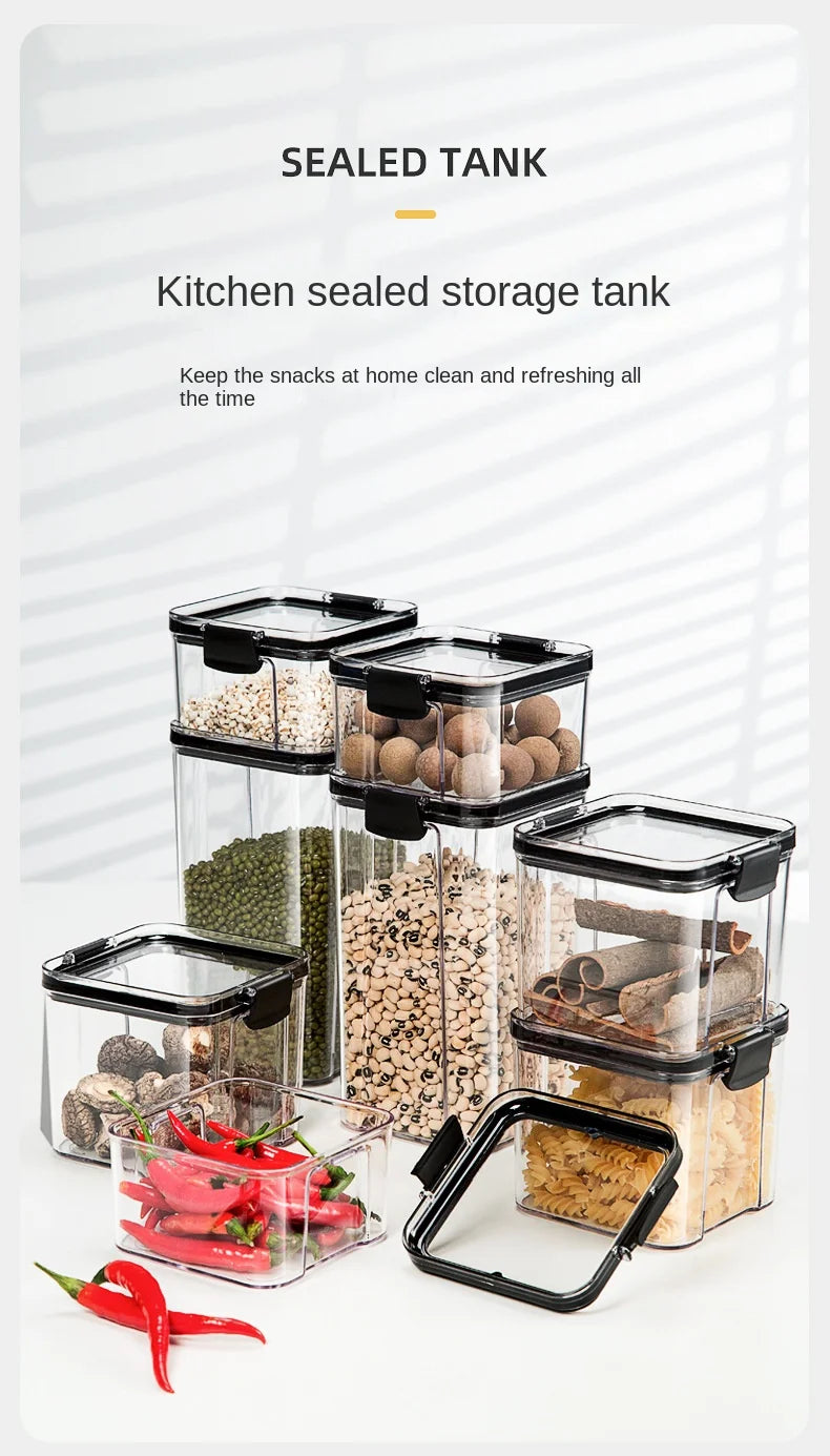 Airtight Kitchen Grain Storage Jars – Moisture Proof Set