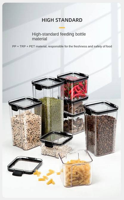 Airtight Kitchen Grain Storage Jars – Moisture Proof Set