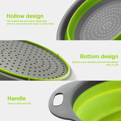 Silicone Folding Vegetable & Fruit Washing Basket