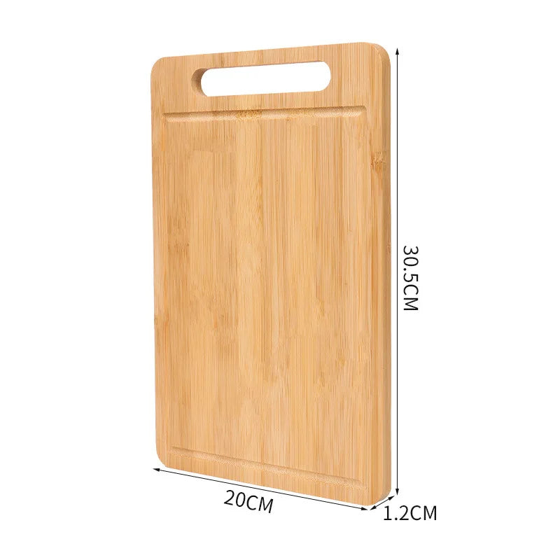 Double-Sided Bamboo Cutting Board with Stand – Anti-Mold Kitchen Chopping Board