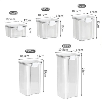 Airtight Kitchen Grain Storage Jars – Moisture Proof Set