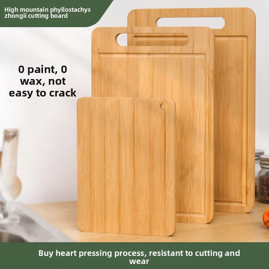 Double-Sided Bamboo Cutting Board with Stand – Anti-Mold Kitchen Chopping Board